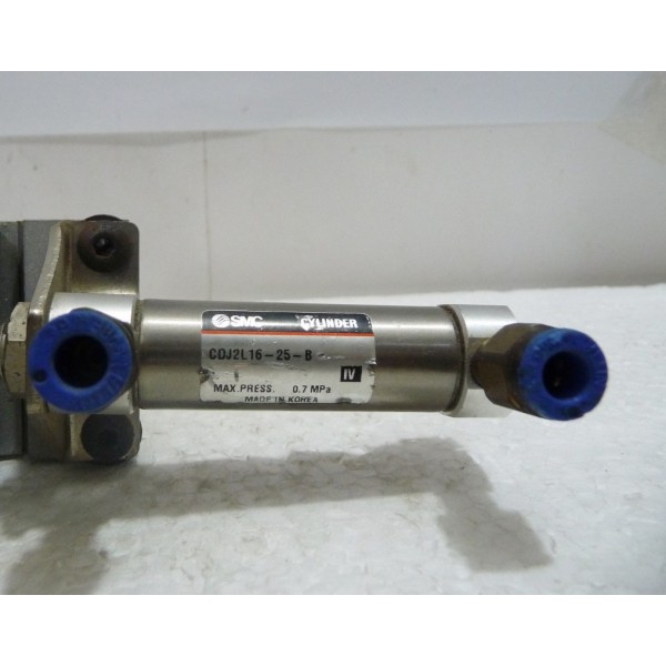 Air Cylinder with fittings, CDJ2L16-25-B, SMC, Made in Japan